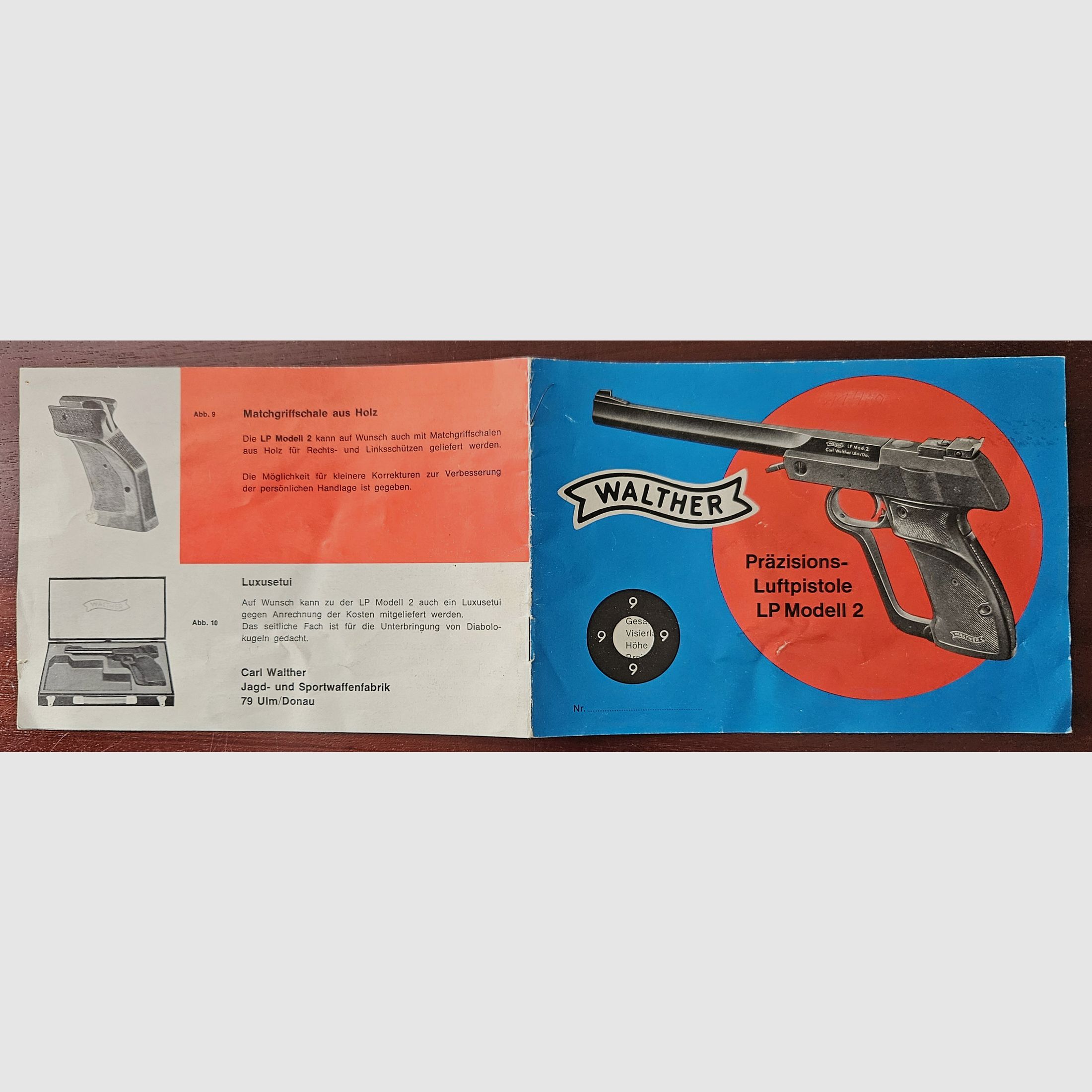Istruzioni originali per l'uso della Walther Luftpistole 2
