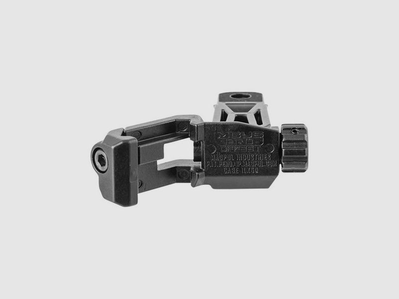 MAGPUL MBUS PRO OFFSET ACHTERVISIER OPKLAPBAAR VERSTELBAAR STAAL ZWART, afbeelding 4 van 12