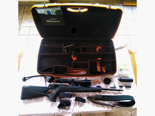 Komplettpaket: Blaser R8 Success 9,3x62 mit Zeiss Diavari V 3-12x56 T LA 40, div. Zubehör!