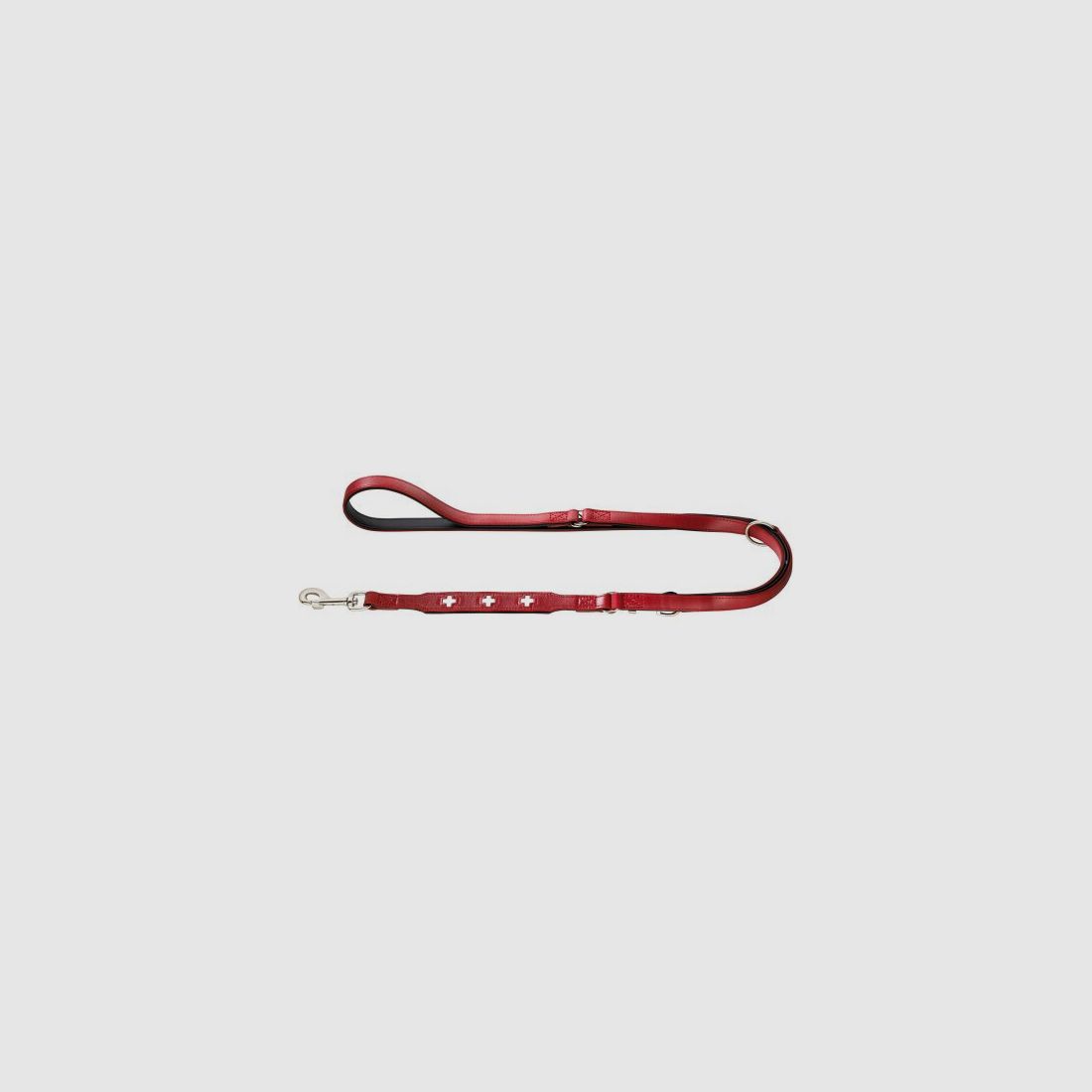 Hunter Verstellbare F?hrleine Swiss Rot/Schwarz L max. 200 cm, B 1,8 cm