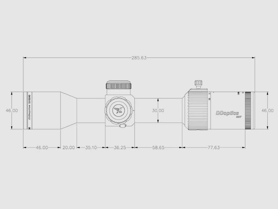 DDoptics 442000300.1 Zielfernrohr Nighteagle V10 1,5-15x40 NXT MRAD A4D iFiber