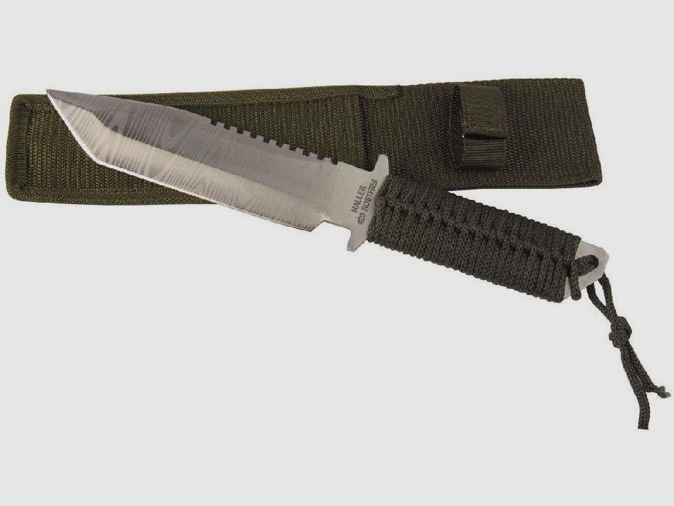 Messer mit grünem Kordelgriff
