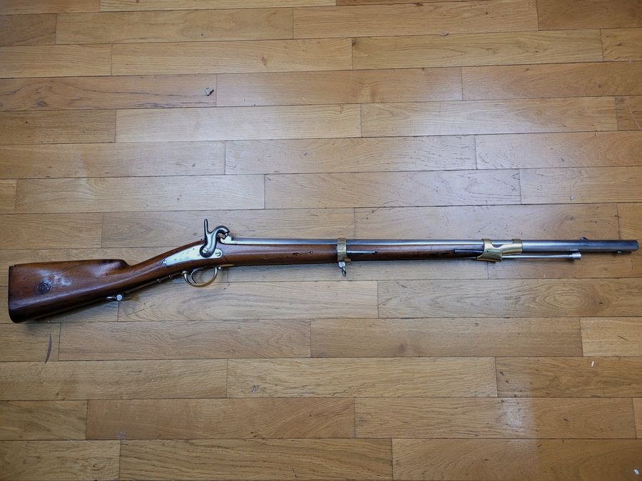 Sehr schöner Gendarmeriemusketon Modell 1842 (und nicht T oder Tbis) – Selten im Originalzustand als Modell 1842 – Königliche Manufaktur von Tulle 1846 – Homogen – Emblem – TBE+, Bild 2 von 30