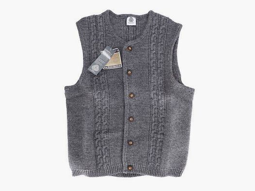 St. Peter gilet tradizionale in maglia grigio