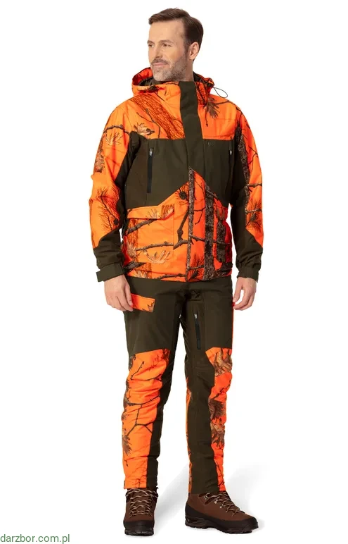 Men’s insulated jacket Thunder Thermo 4 in orange camouflage with membrane, image 1 of 3