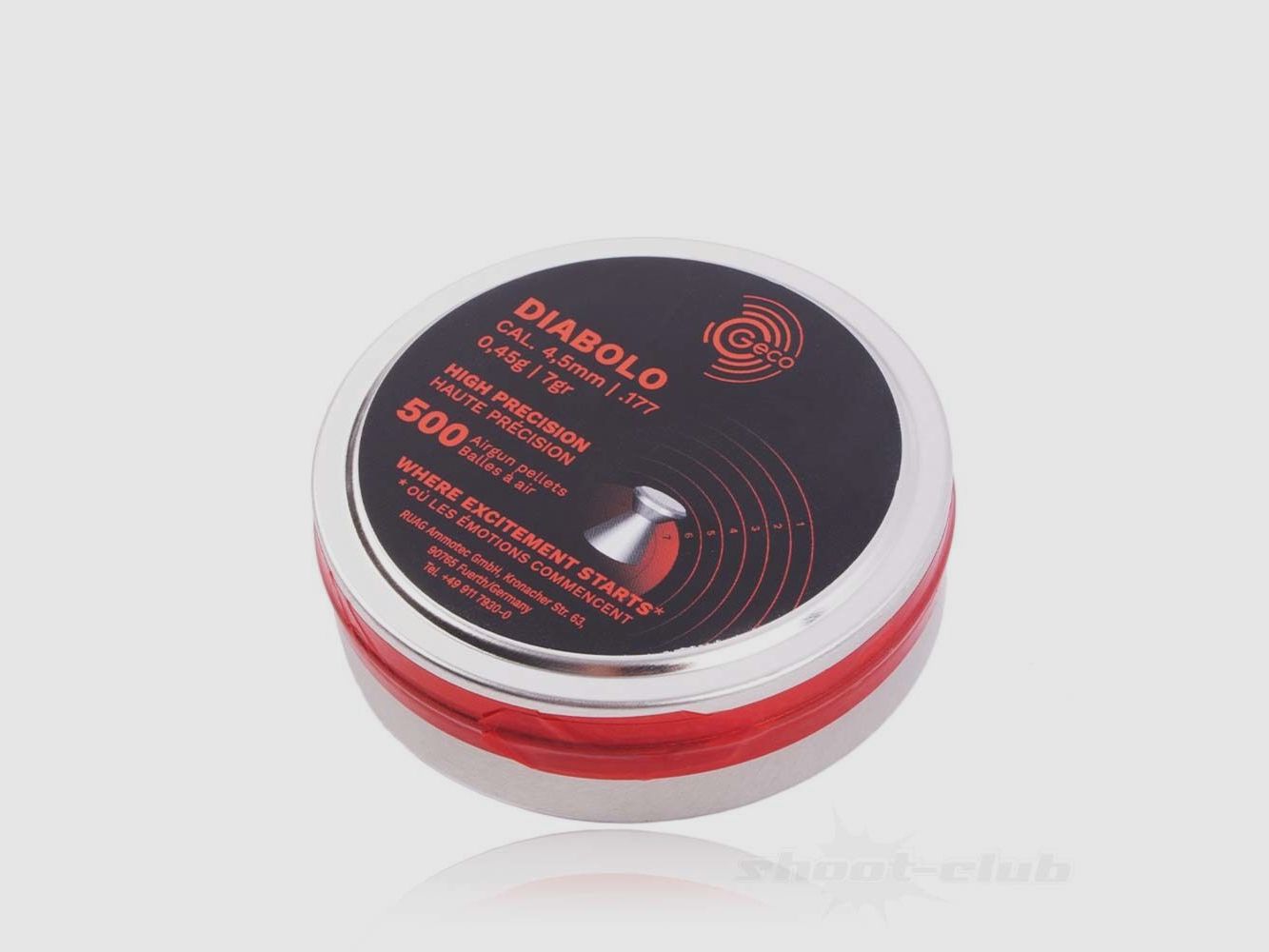 Geco High Precision 0,45g 500pcs 4,5mm Diabolo