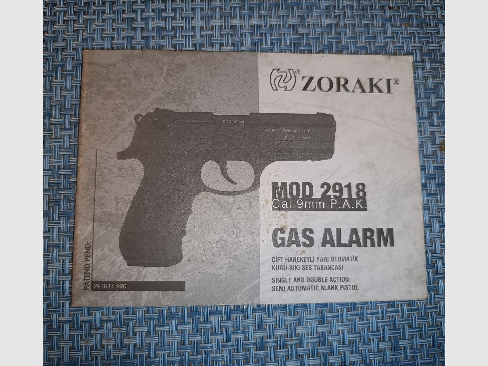 Zoraki mod 2918 user manual