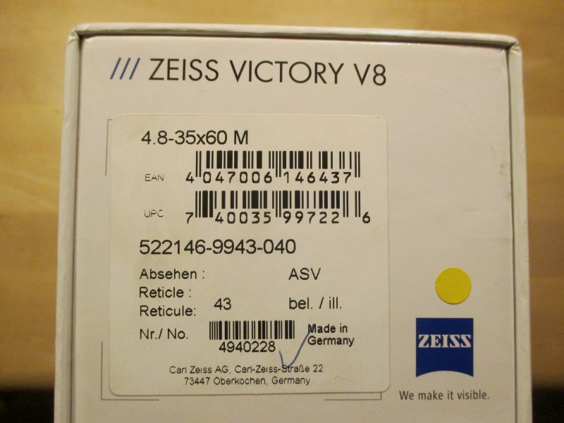 Zeiss Victory V8 4,8-35x60 M