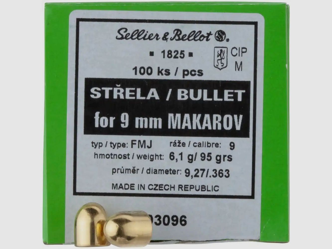 Sellier & Bellot bullets .363 6.2g/95grs. Vlm
