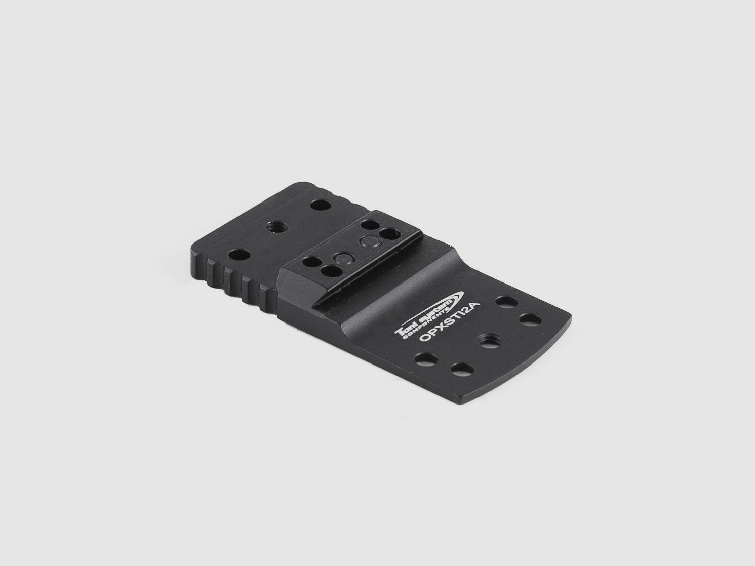 Placa base de cola de milano para punto rojo (tipo A) para STI 2011 - EXECUTIVE - TONI SYSTEM / Dovetail base plate for red dot (type A) for STI 2011 - EXECUTIVE - TONI SYSTEM *   CÓDIGO DE ARTÍCULO OPXSTI2A