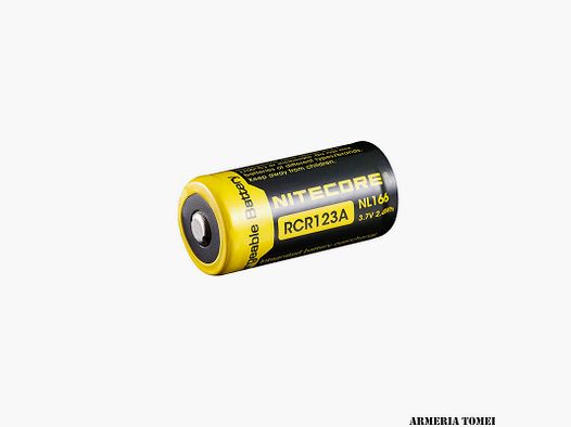 NITECORE – NL166 WIEDERAUFLADBARE LITHIUMBATTERIE 16340 / RCR123A 3,7V 650mAh Li-Ion