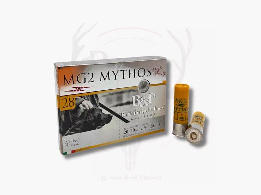 10 Patronen MG2 MYTHOS 28 HV Kal.20 28G BJ B&P