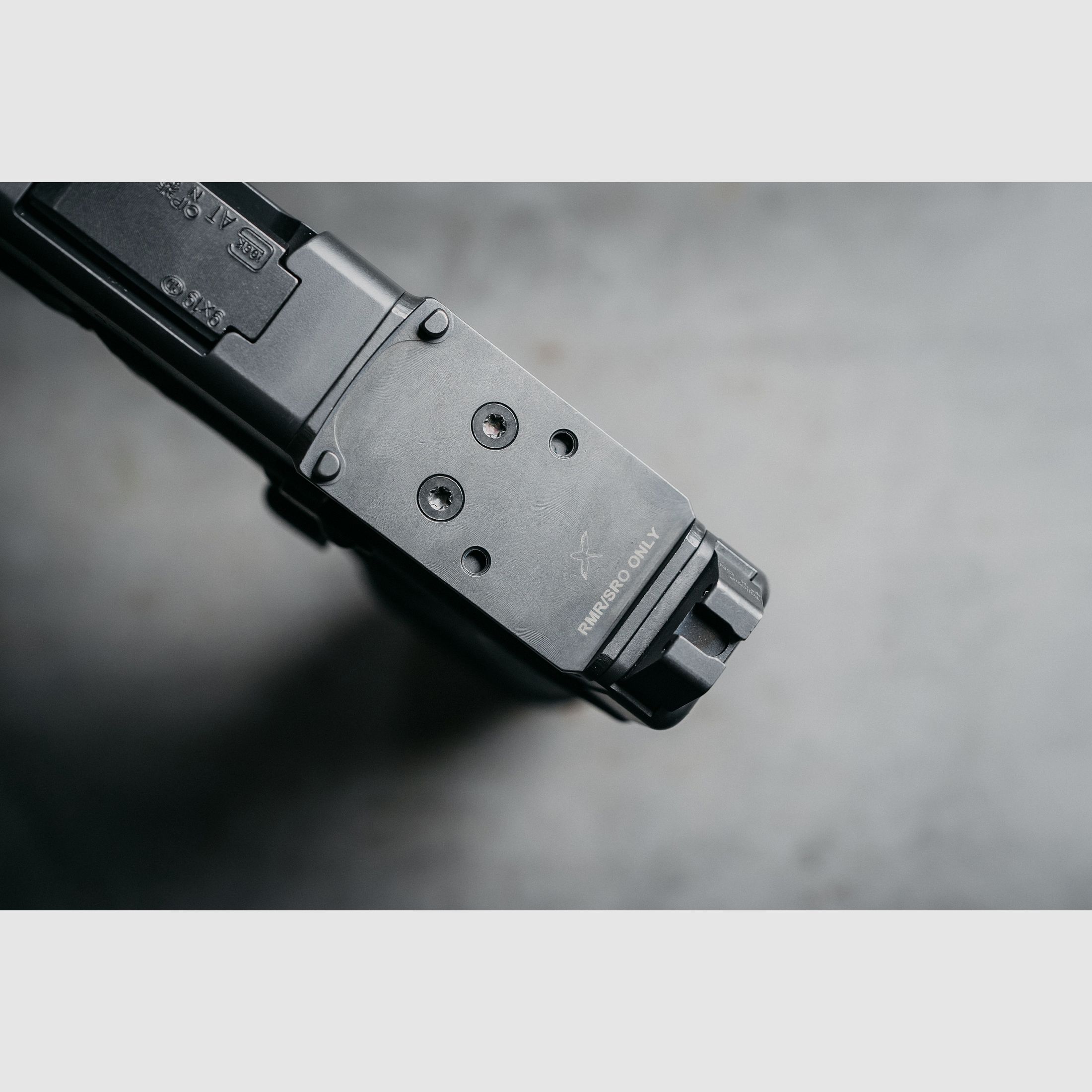 Projektowanie sterowania do przodu uchwyt na celownik Trijicon RMR SRO Glock MOS