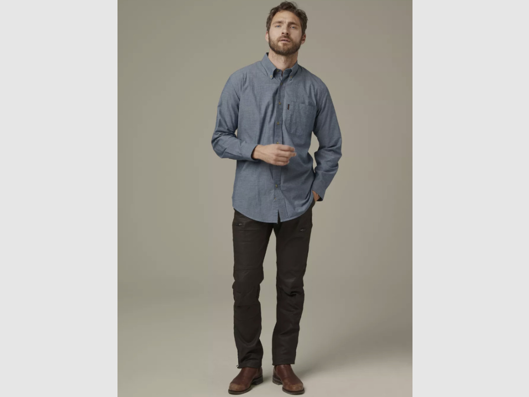 Chevalier Herren Hemd Camp Chambray BD LS