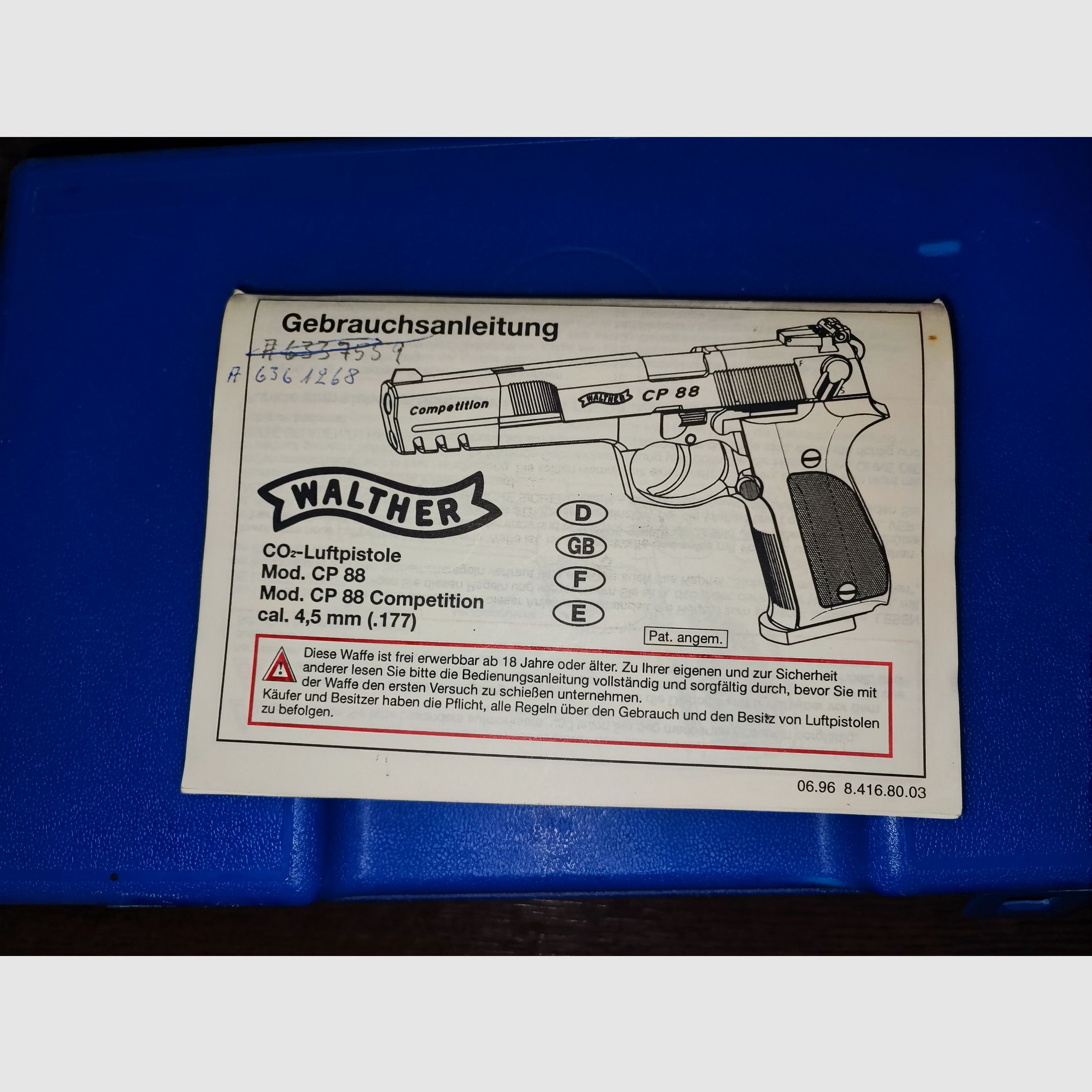 Walther CP88 Set de compétition Nickel/Bois + Hawke Point rouge
