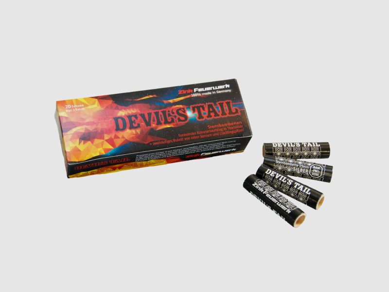 Zink Feuerwerk DEVILS TAIL Sternbombetten 20 Stk. 15 mm