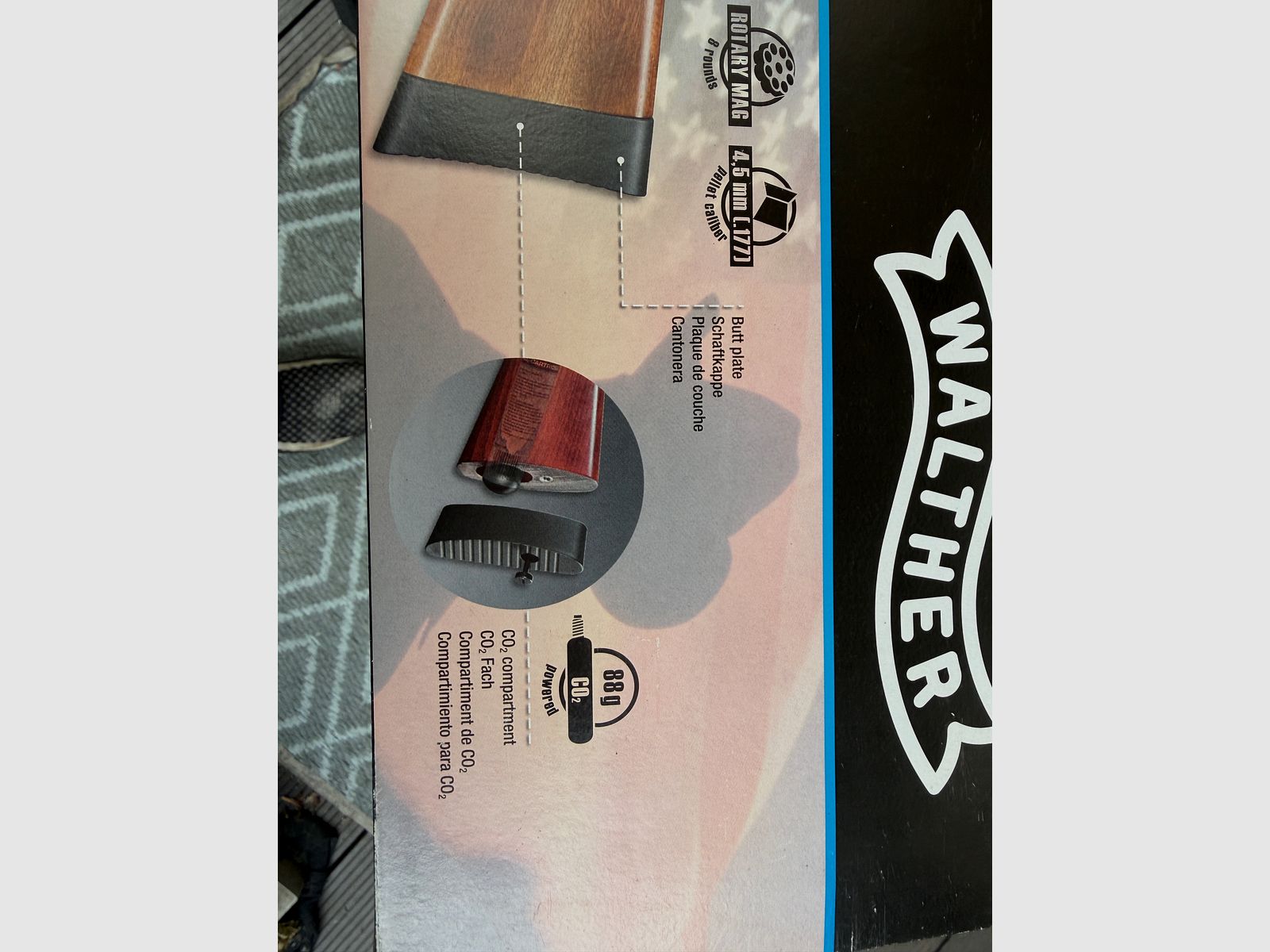 Walther Lever Action Steel Finish 4.5 mm Air Rifle