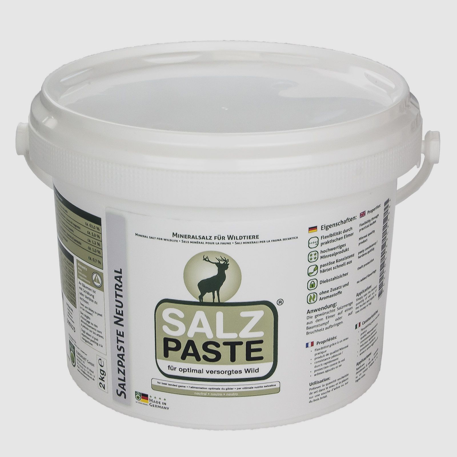 Eurohunt Salzpaste 2 kg Eimer - neutral -