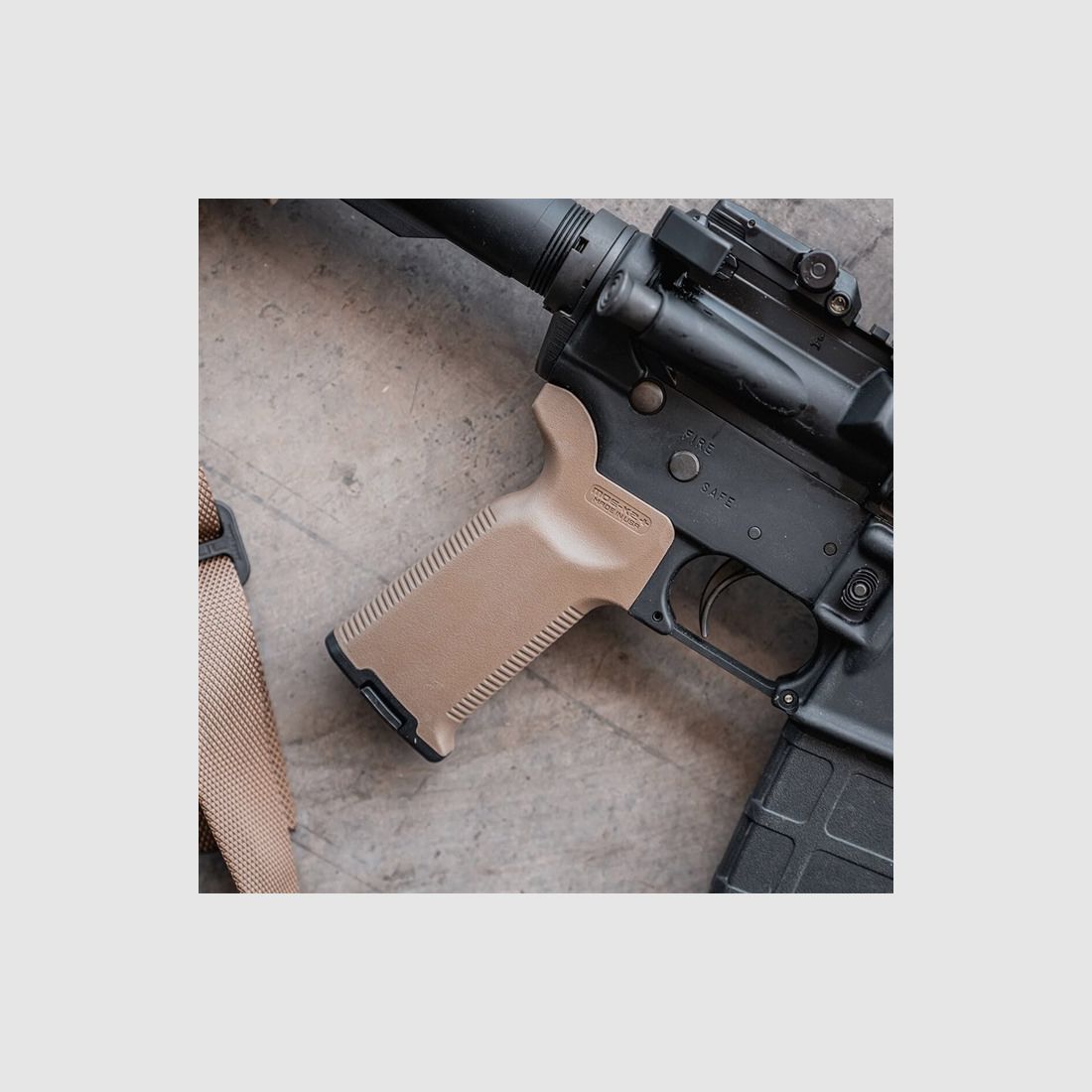 MAGPUL MOE K2+ GRIP POLYMER VOOR AR15/M4 FDE, afbeelding 8 van 8