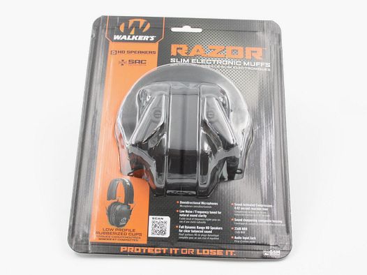 Protection auditive Walkers Razor Slim, Noir, NRR 23db