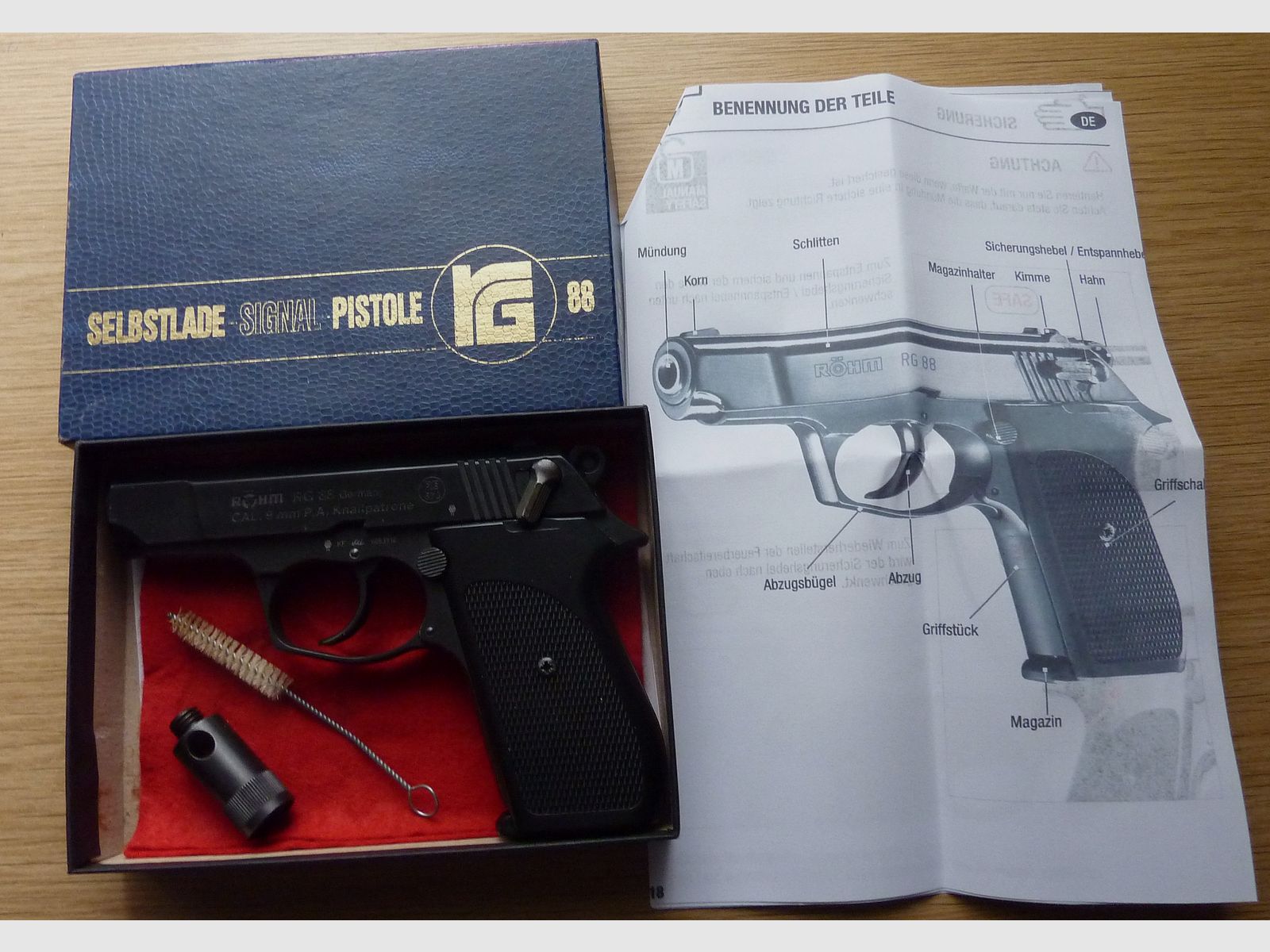 RÖHM RG 88 ,cal. 9mm PAK, gebraucht, in OVP