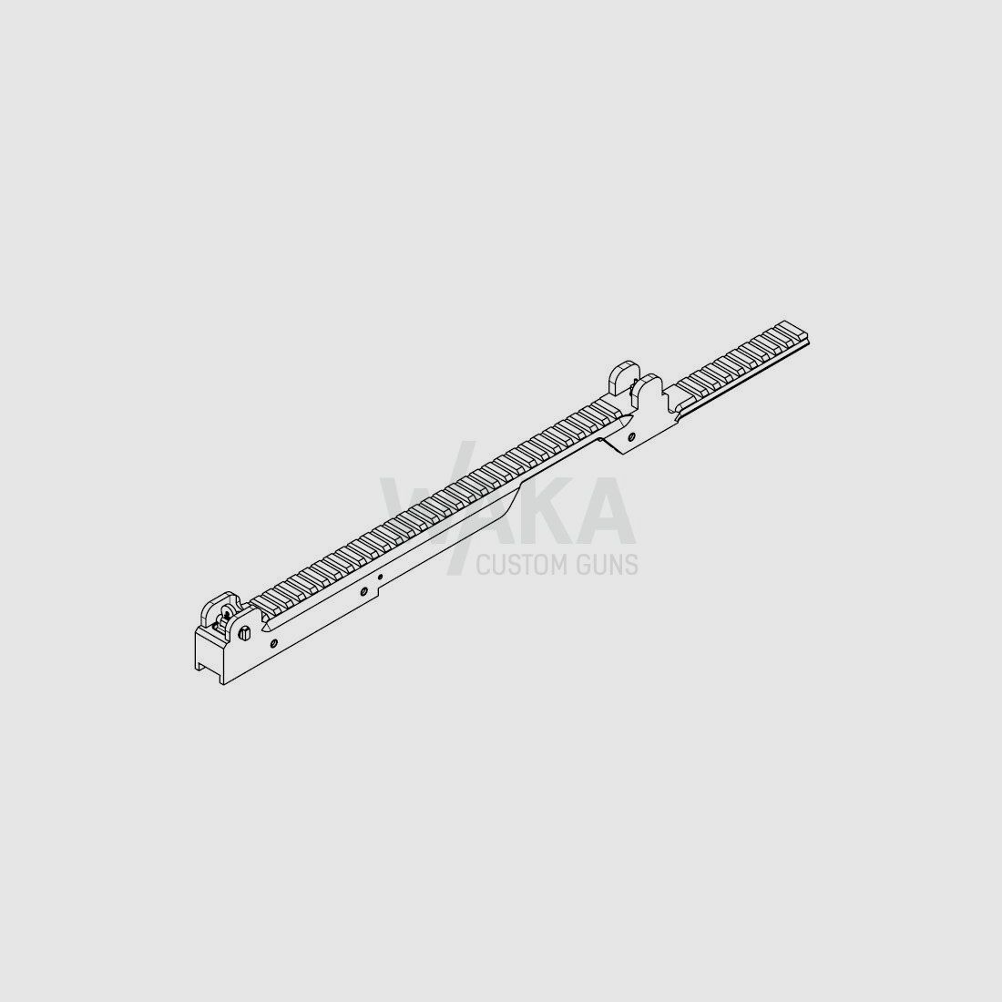 Rail de montage B&T NAR pour HK G36/G36K/HK243, avec viseur de secours, long