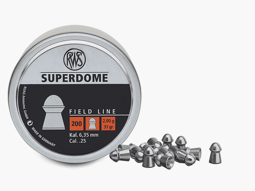RWS FIELD-L S-DOME Diabolo 6,35 mm 2,0g 200er