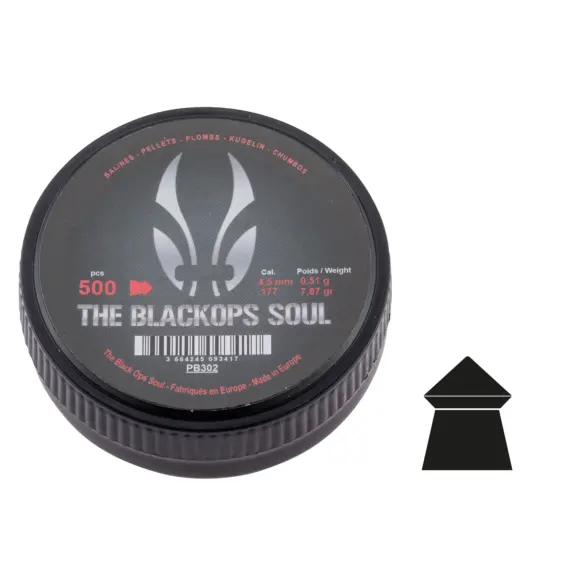Plombs The Black Ops Soul Tête Pointue Calibre 4.5 MM, image 1 sur 8