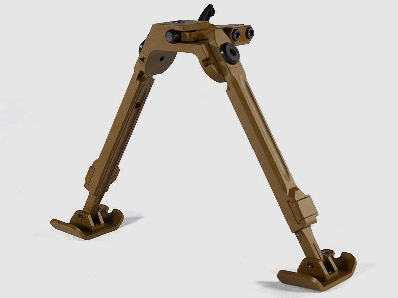 FORTMEIER bipod-set met Picatinny-adapter 12 uur, COYOTE H210 (hoogte van 21,0 tot 30,0 cm)