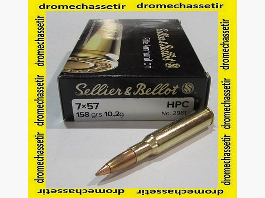 boite de 20 cartouches Sellier & Bellot , cal 7×57 HPC, 158 grains