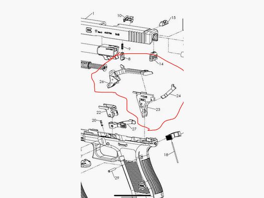 Glock 17 gen 5 original Abzug Gruppe neu 