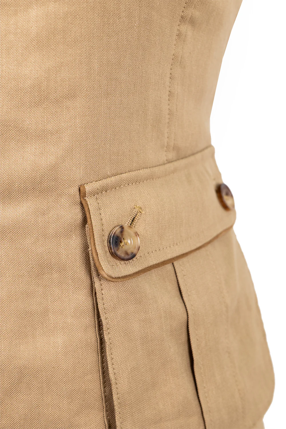 Habsburg Gilet Donna Falkenstein Panama Fluid Stretch in Beige/Sahara, immagine 5 di 7