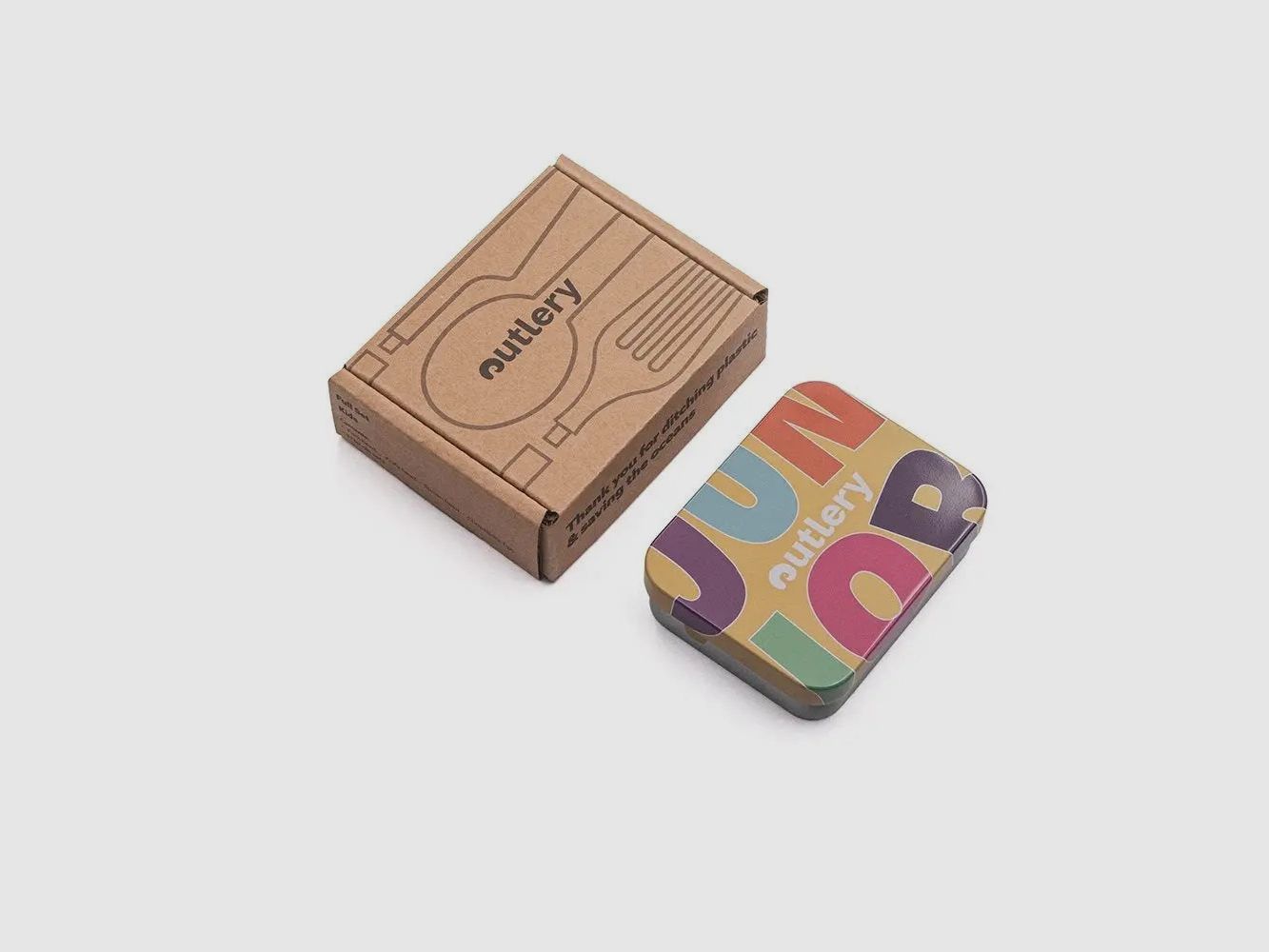 Outlery Kinderbesteck, Edelstahl, Taschenformat