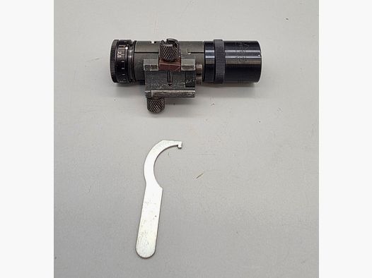 Tunneled front sight Anschütz with adjustable front sight ring with adapter