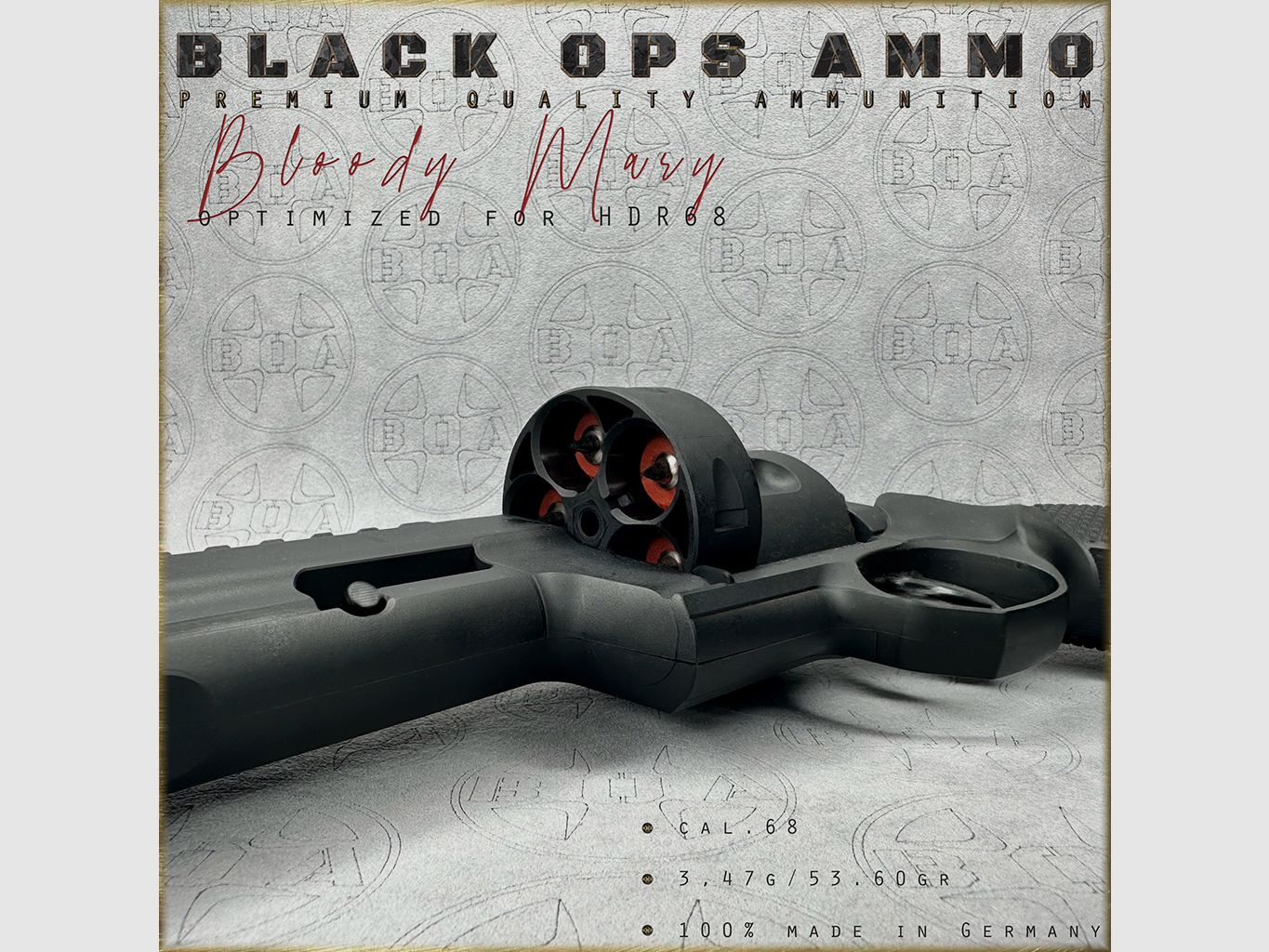 10x + 2 Bloody Mary BLACK OPS AMMO HDR 68 TR cal.68 ammunition T4E Umarex HDR68 TR68