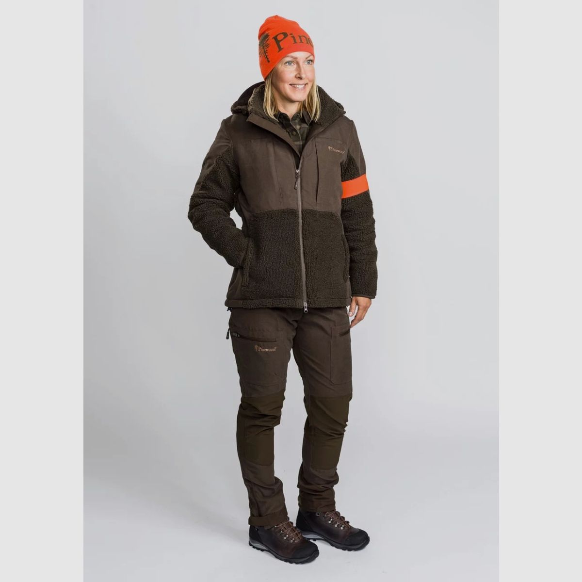 PINEWOOD Caribou Hunt Damenhose Suede Brown/ Dark Olive