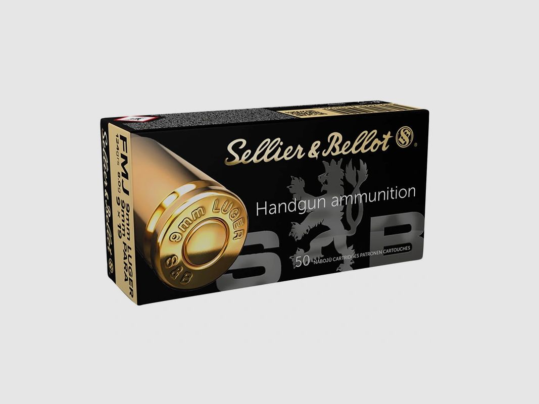 S&B 9 PARA 124 GRS / 8.0 G FMJ 50 PCS