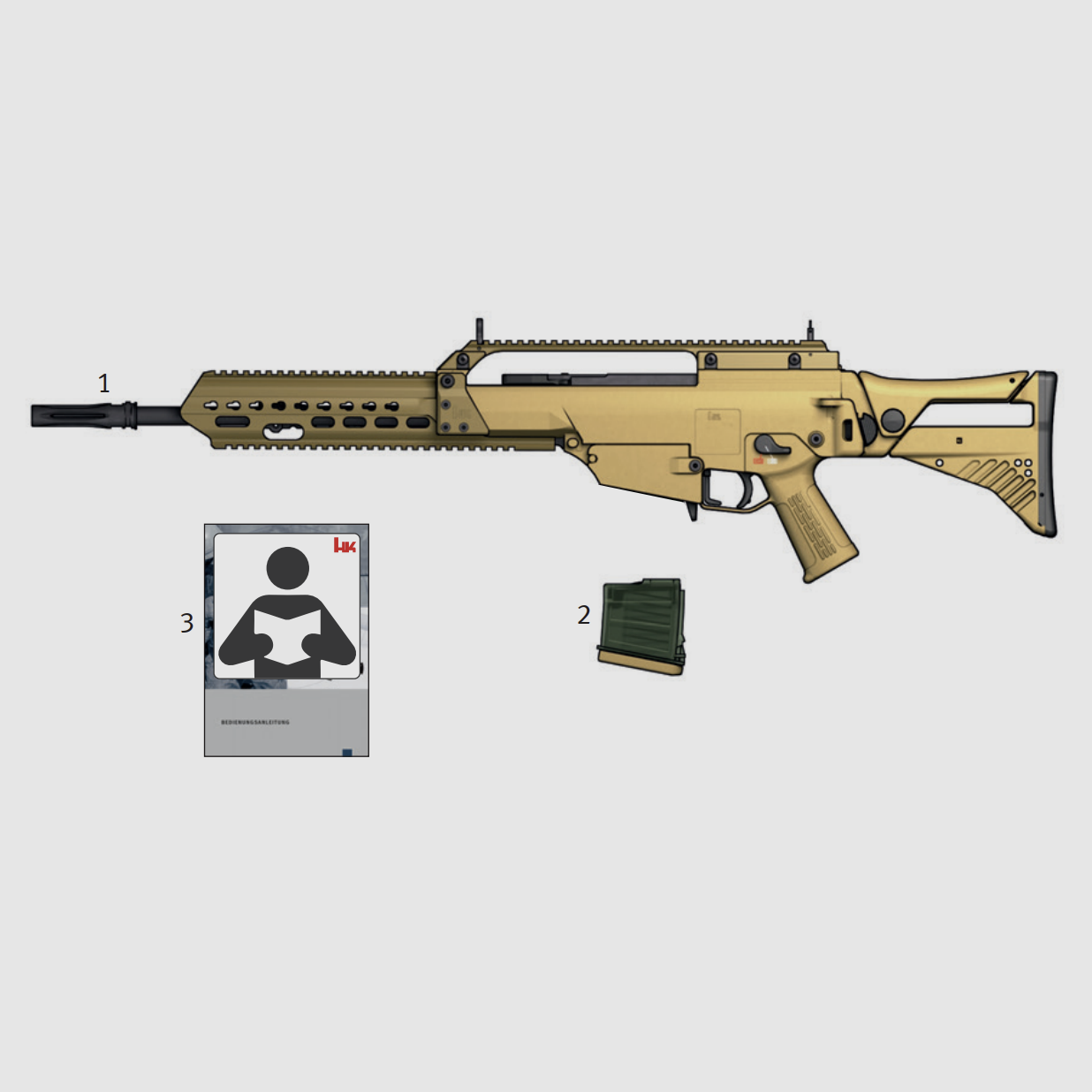 HK243 S TAR Sand color 16.5", .223Rem ◆ available immediately ◆, image 4 of 8