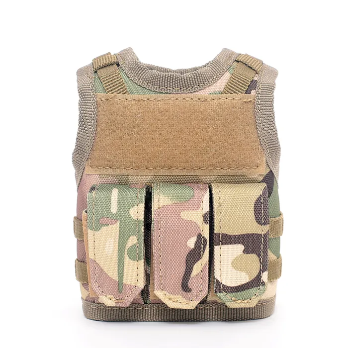 Mini giubbotto tattico con tasche frontali per bottiglia di birra / bottiglia di vino / thermos - MultiCam, immagine 2 di 7