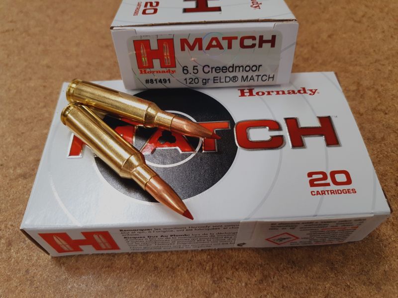 6,5Creedmoor/120grs ELD Match Hornady 20 stk. No. 81491