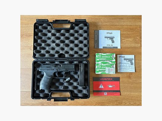 Walther PPQ M2 Schreckschusspistole 9mm P.A.K. | Neu & Unbenutzt | PTB | Koffer + 100 Platzpatronen