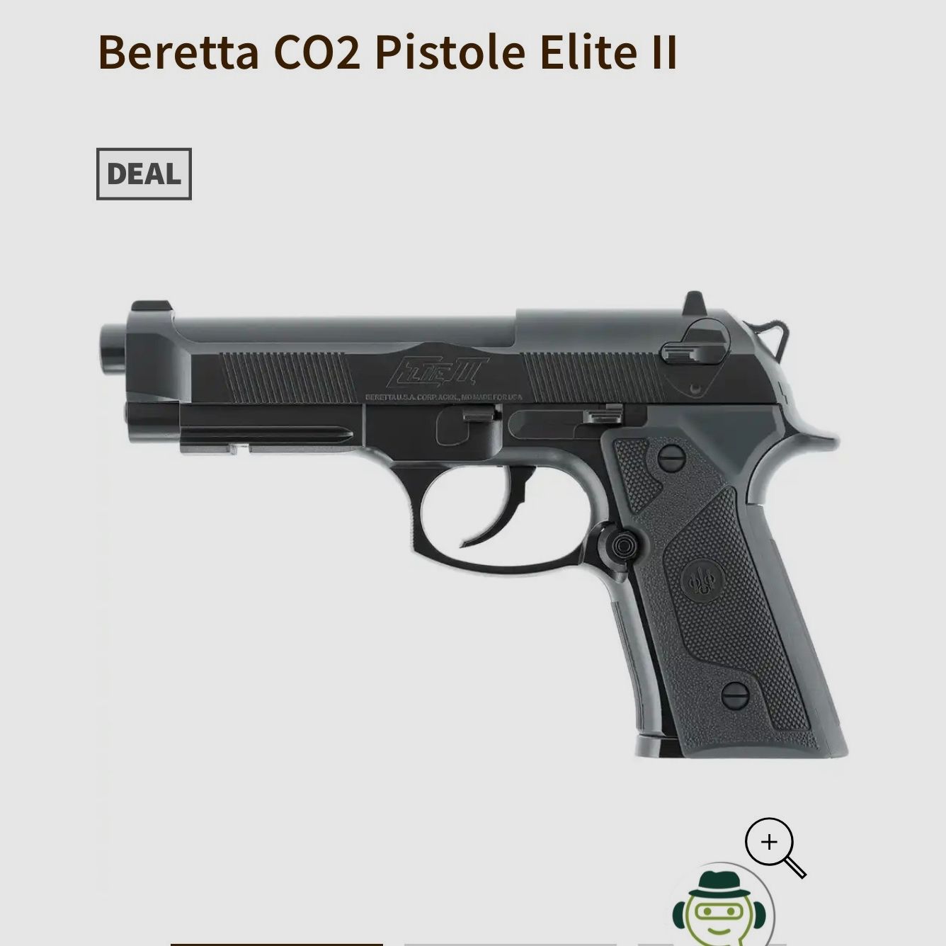 Beretta CO2 Elite II 4,5 mm (3,0 Joule) Neuf avec bille et lunettes