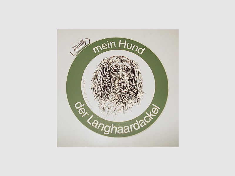 Aufkleber Langhaardackel -