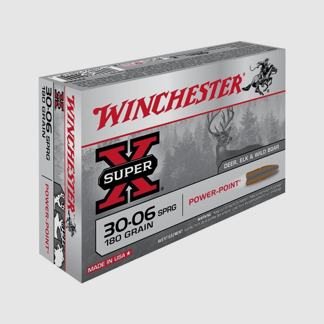 Patronen 30-06SPR Super X Power Point 180 gr X20