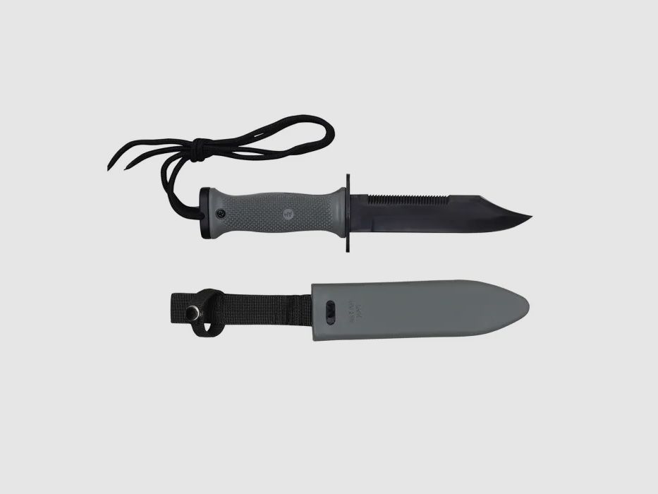 Coltello da combattimento US Navy MK3 con fodero in plastica (replica) grigio scuro / grigio-blu