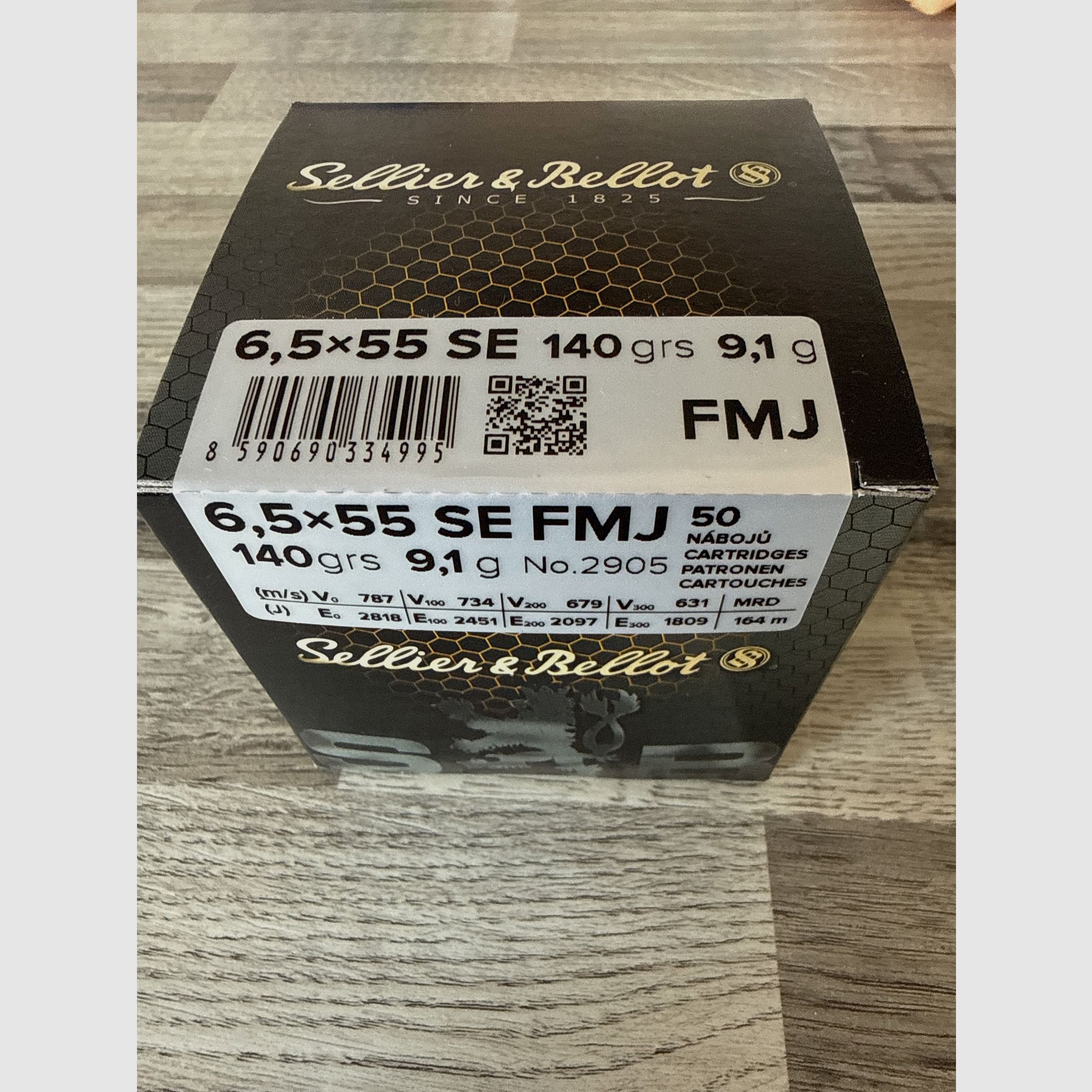S&B 6,5x55 SE 140grs. FMJ 14 emballages