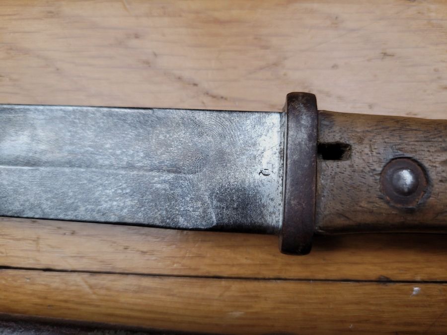 German bayonet S14 – replacement sheath – Manufacturer Samsonwerk – beautiful stamps – around 1915 – TBE, image 10 of 14