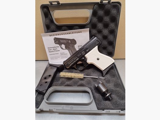 Rekord Mod. 15-9 Snowflake Pistolet alarmowy 9mm oksydowany z dodatkowym magazynkiem i czarnymi okładzinami !!Nowy towar!!