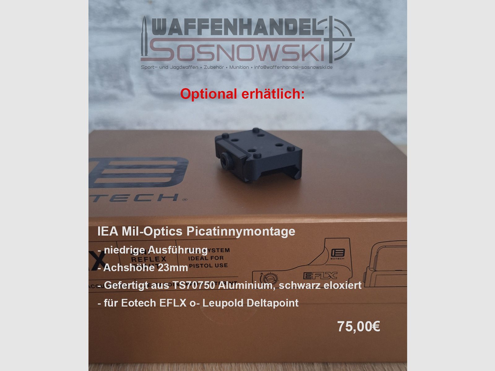 EOTech EFLX Mini Reflexvisier 3MOA, schwarz