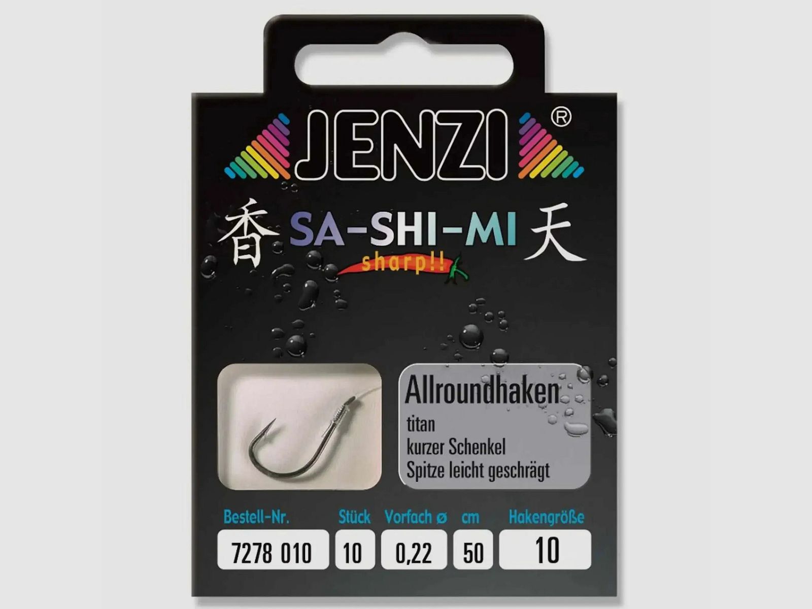 Jenzi Jenzi Angelhaken Allround Sa-Shi-Mi 10 Stück - Gr. 2